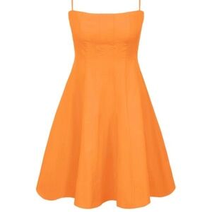 STAUD WYLIE MINI DRESS APRICOT